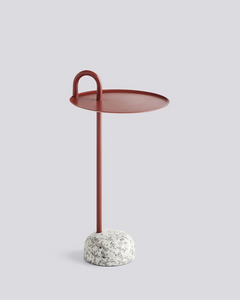 BOWLER SIDE TABLE TILE RED