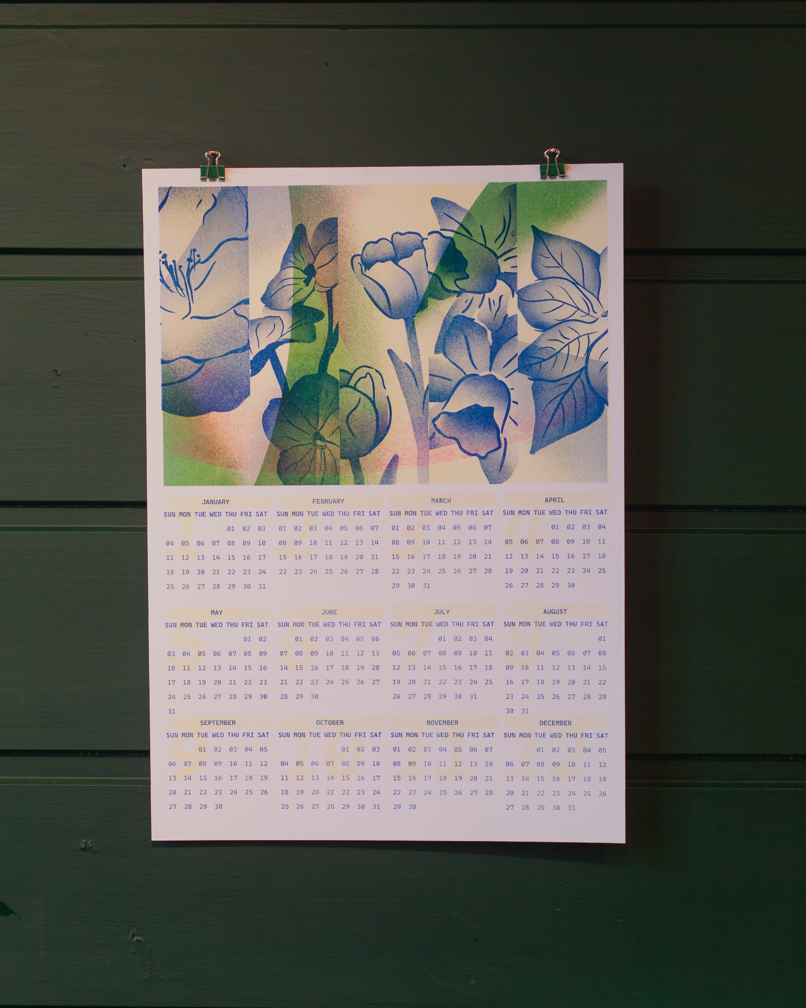 "Coloful Bloom" 2026 Calendar